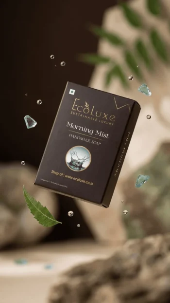 EcoLuxe Morning Mist Classic Soap in its dark brown branded box